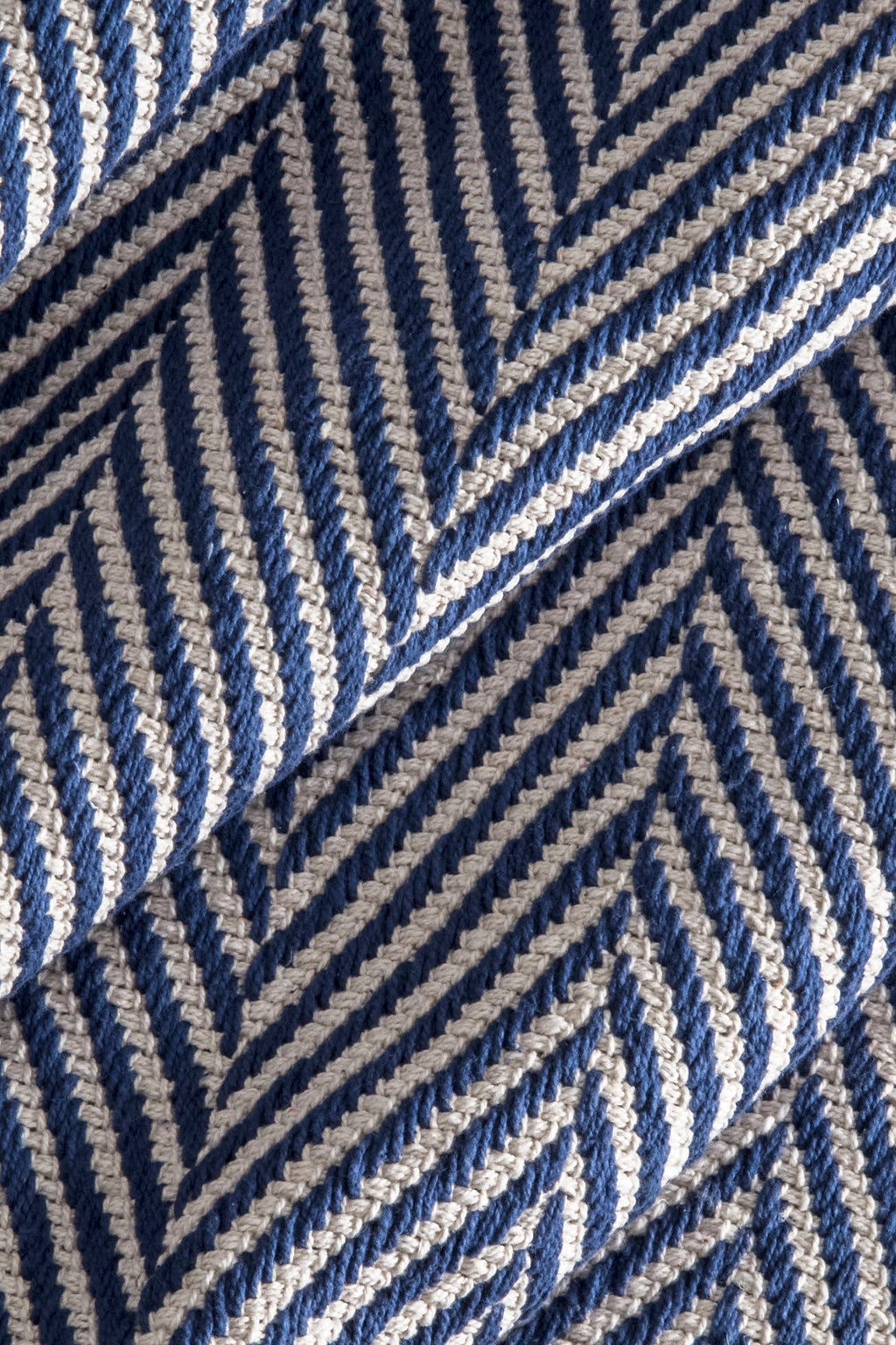 Herringbone Cotton Flatwoven Rug | Navy