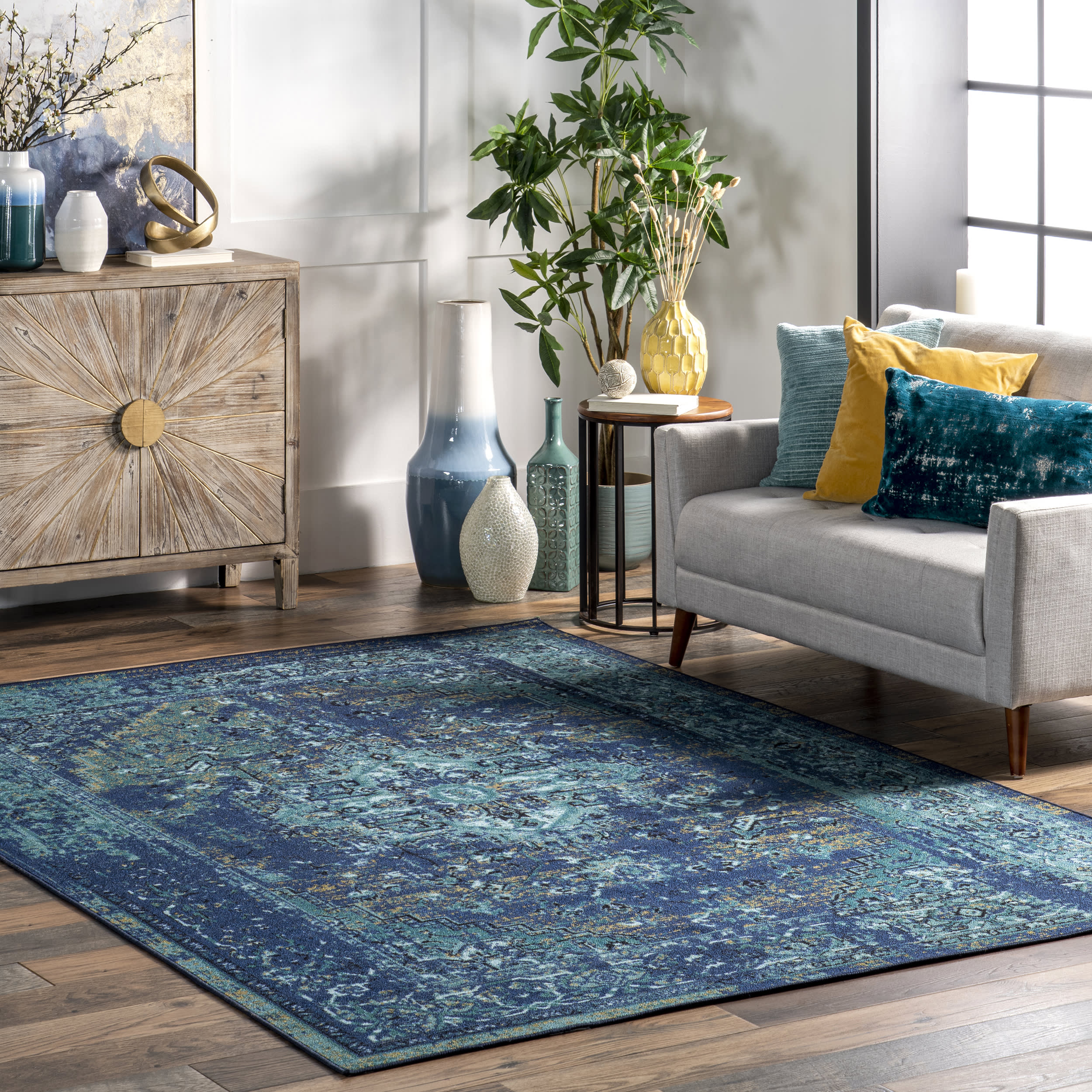 Persian Vintage Rug | Teal