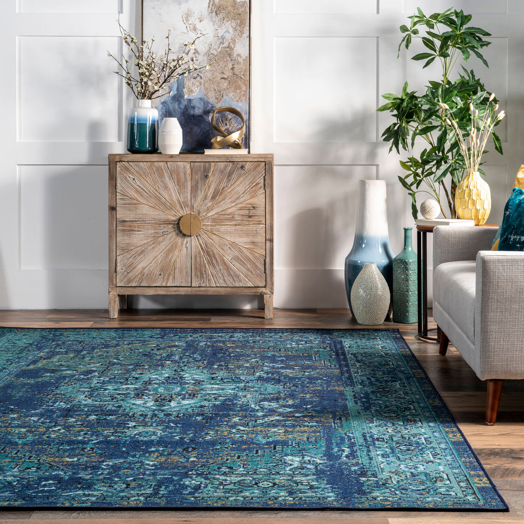 Persian Vintage Rug | Teal