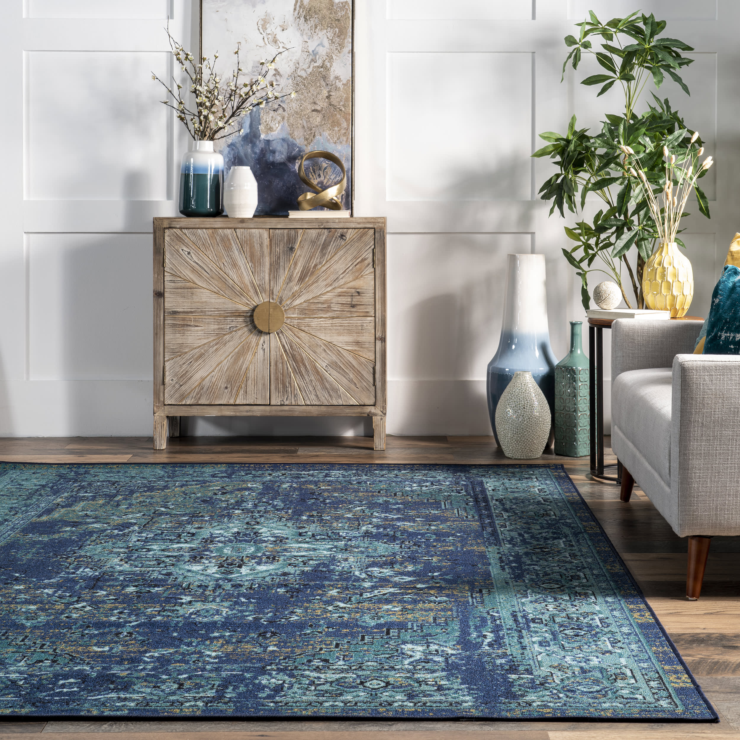 Persian Vintage Rug | Teal