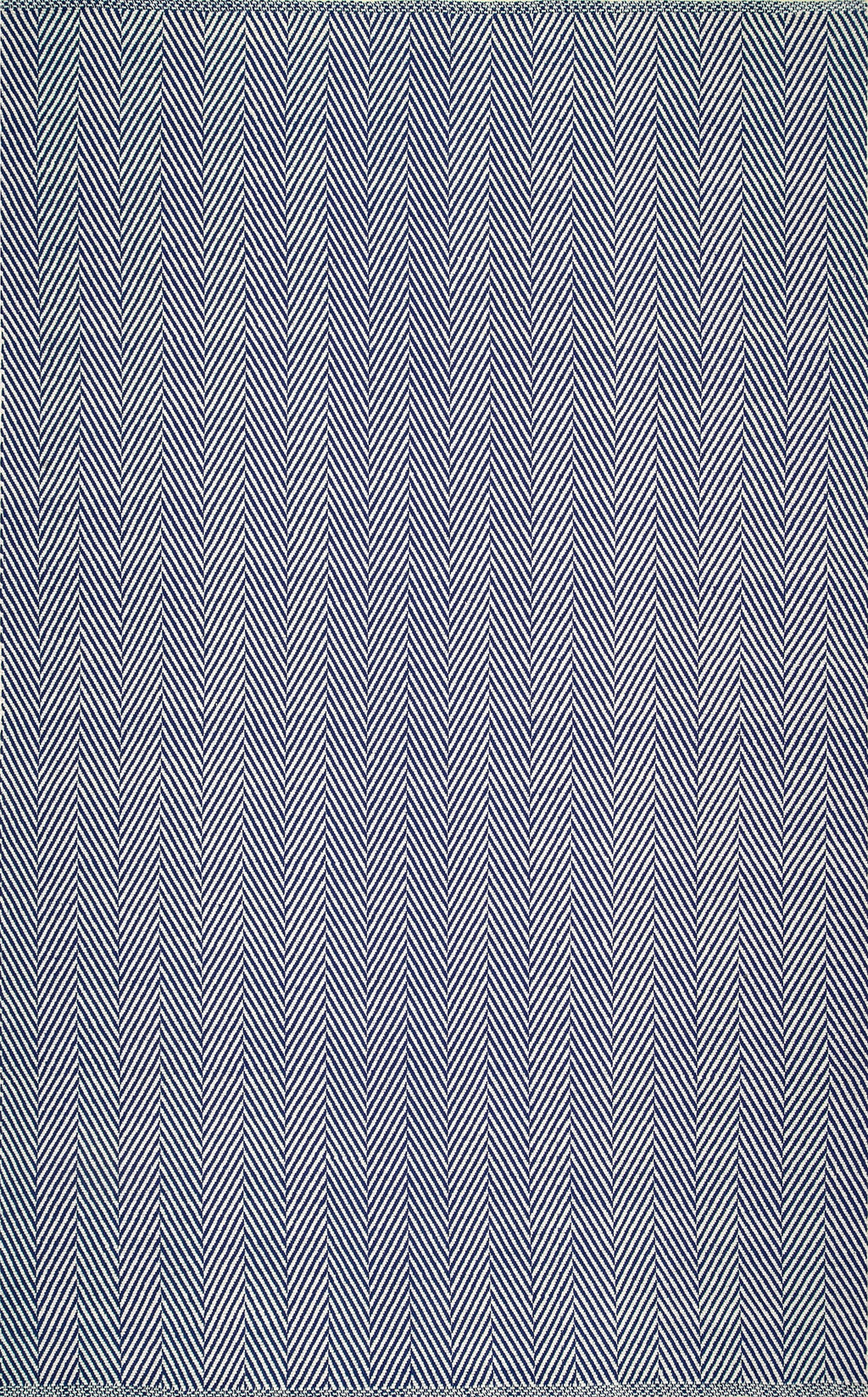 Herringbone Cotton Flatwoven Rug | Navy