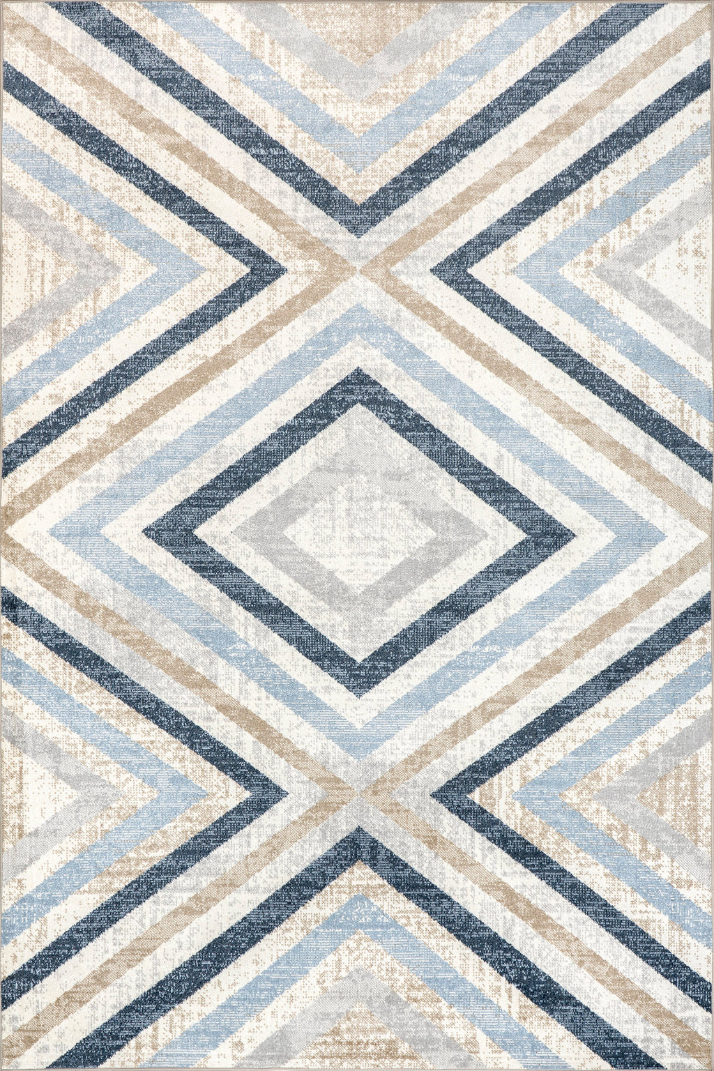 Reeba Washable Distressed Rug | Blue
