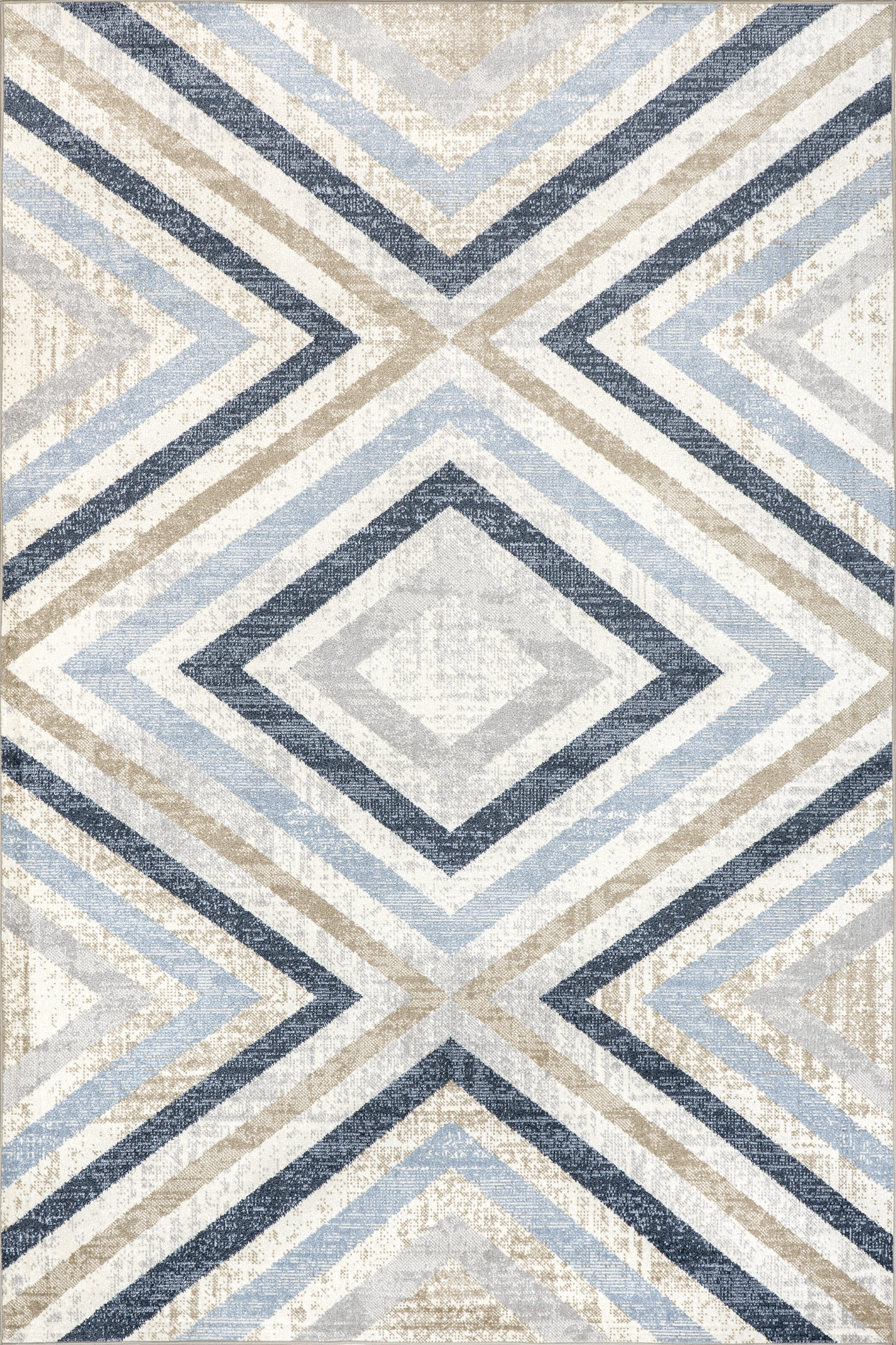 Reeba Washable Distressed Rug | Blue